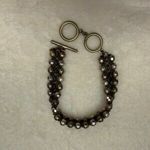 Premier Designs multi tone bracelet with toggle closure